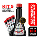 KIT 5 ADITIVOS DE COMBUSTÍVEL DESCARBOX FLEX 1 Frasco (250 ML) + 4 (40ML)